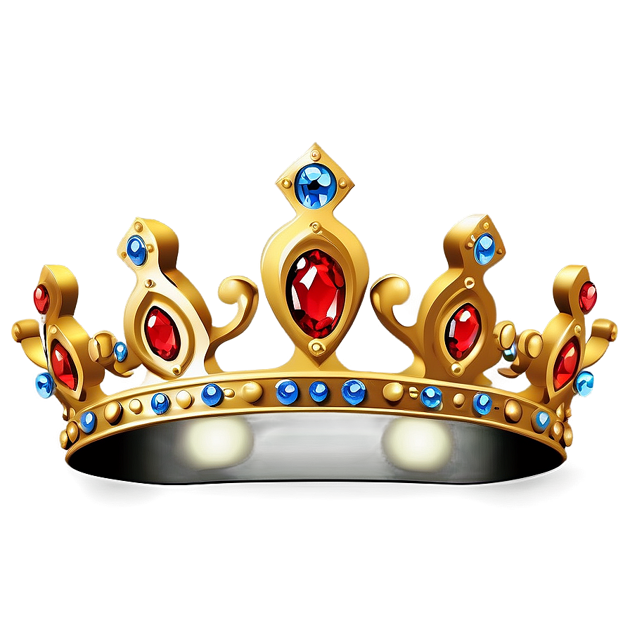 Cartoon Crown With Jewels Png 10