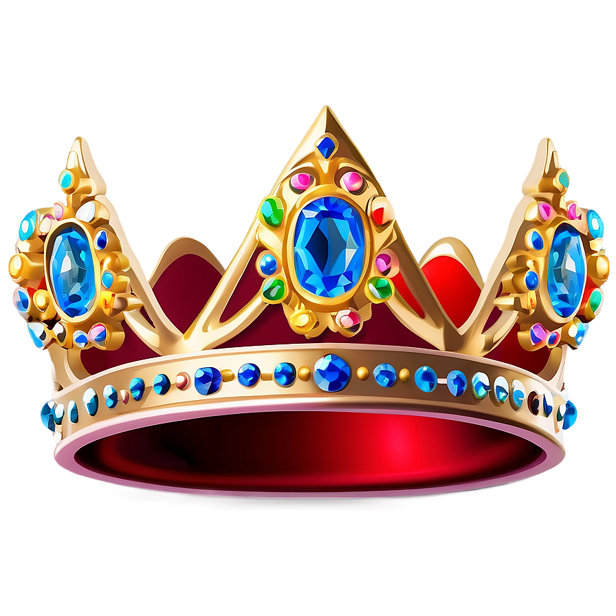 Cartoon Crown With Jewels Png 70