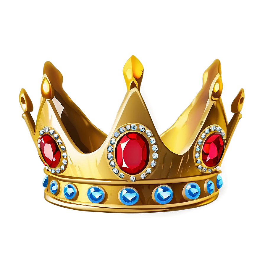 Cartoon Crown With Jewels Png Mlx21