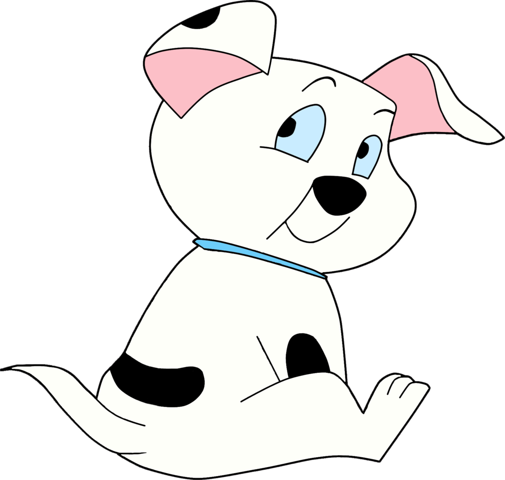 Cartoon Dalmatian Puppy Sitting