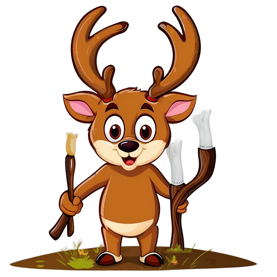 Cartoon Deer Antler Character Png 06122024