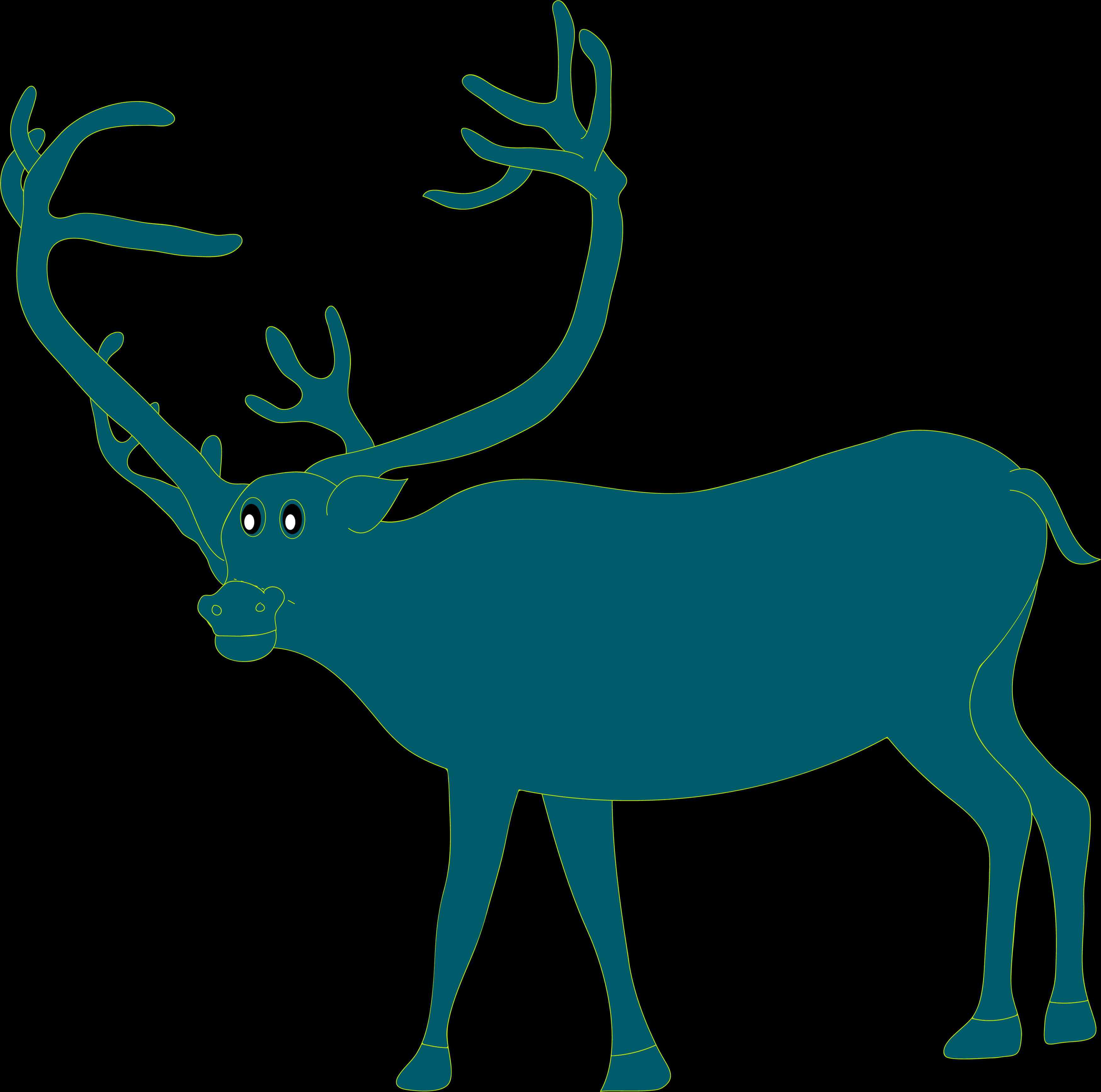 Cartoon Deer Vector Illustration