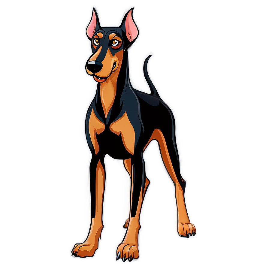 Cartoon Doberman Png Vjf95