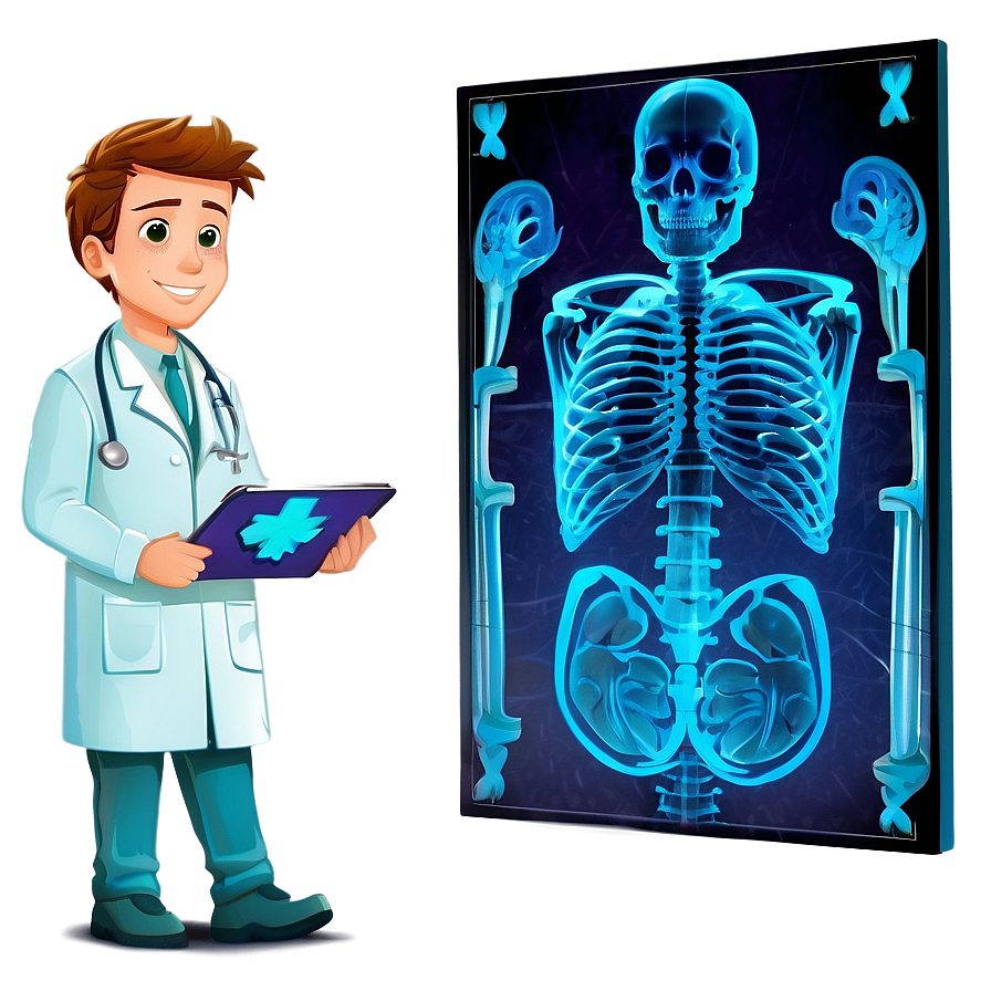 Cartoon Doctor And X-ray Png 60