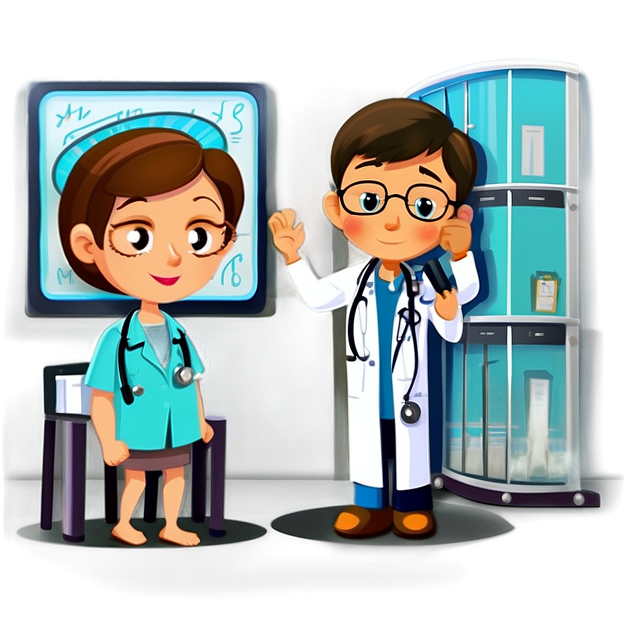 Cartoon Doctor Healing Patient Png Ntl