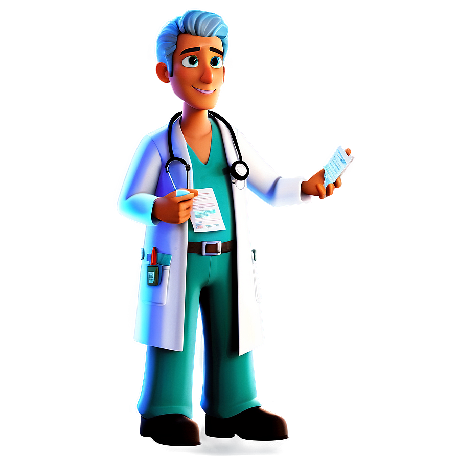 Cartoon Doctor With Ambulance Png 06262024