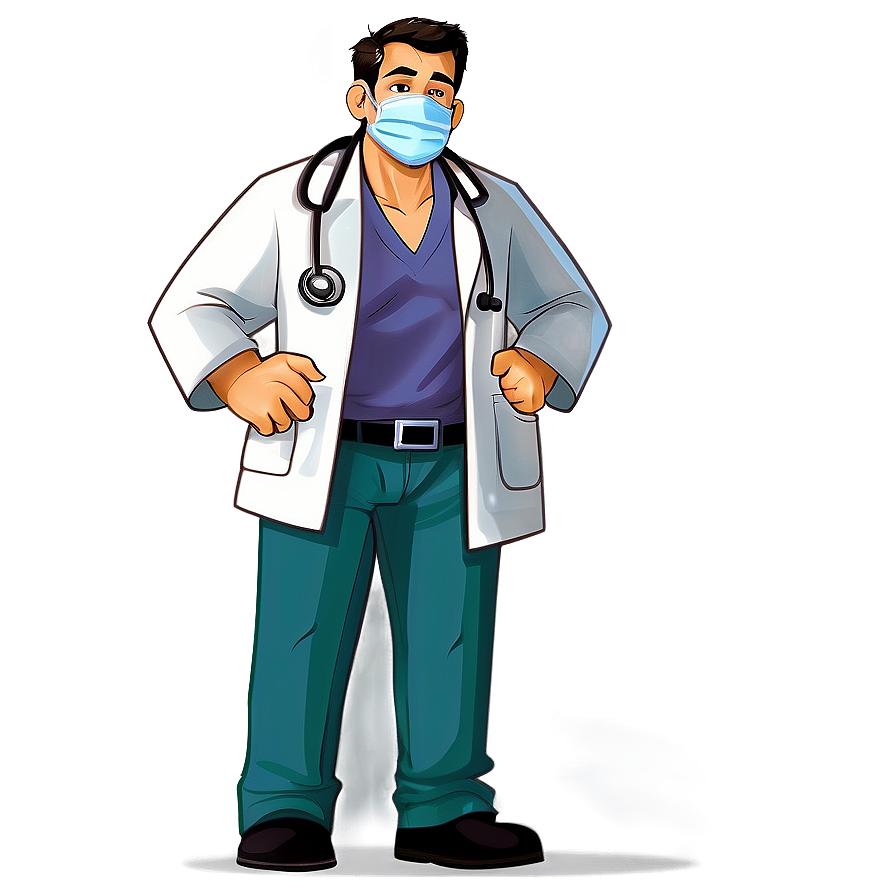 Cartoon Doctor With Ambulance Png 06262024