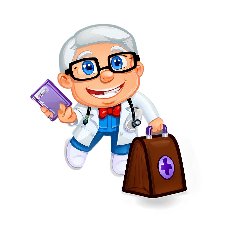 Cartoon Doctor With Glasses Png Juk