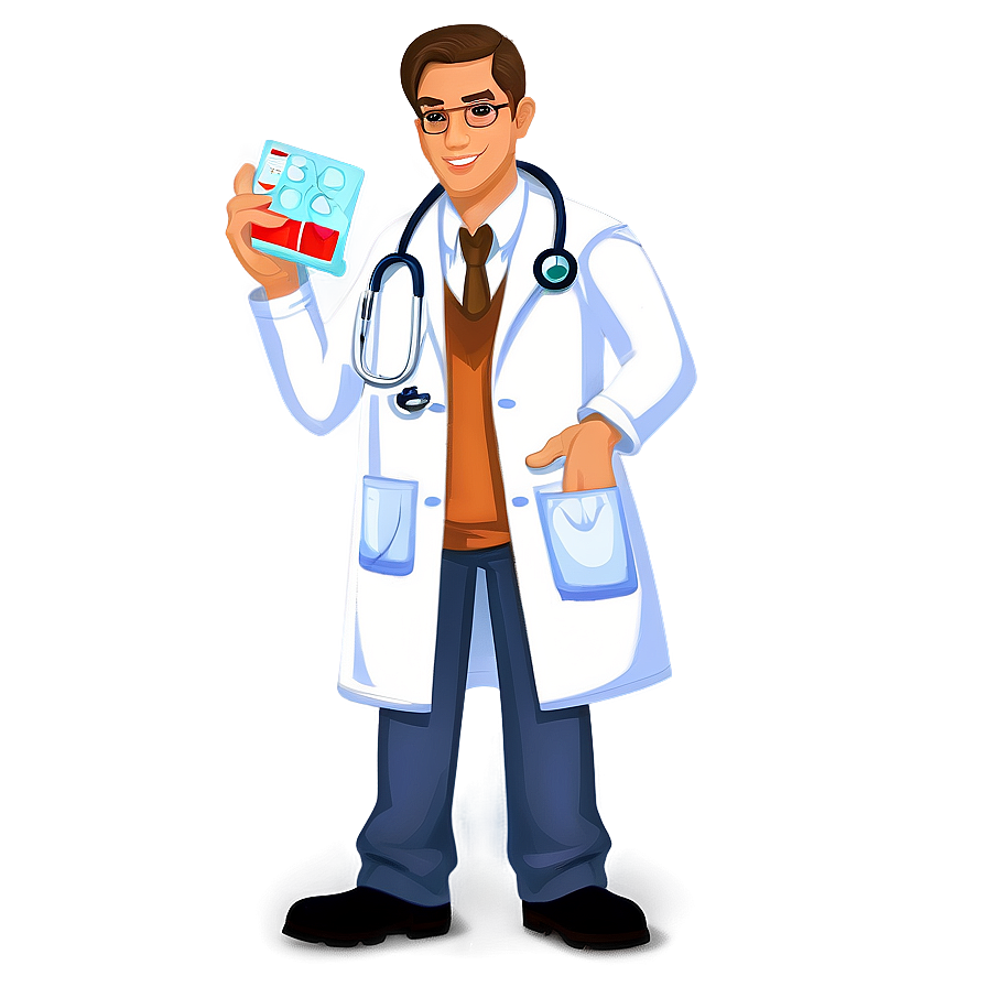 Cartoon Doctor With Medicine Png 43