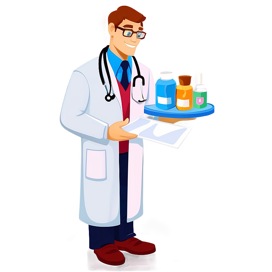 Cartoon Doctor With Medicine Png Lqy19