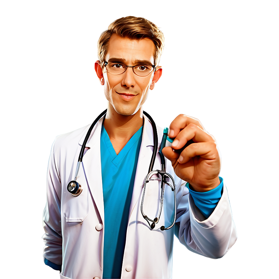 Cartoon Doctor With Stethoscope Png 06262024