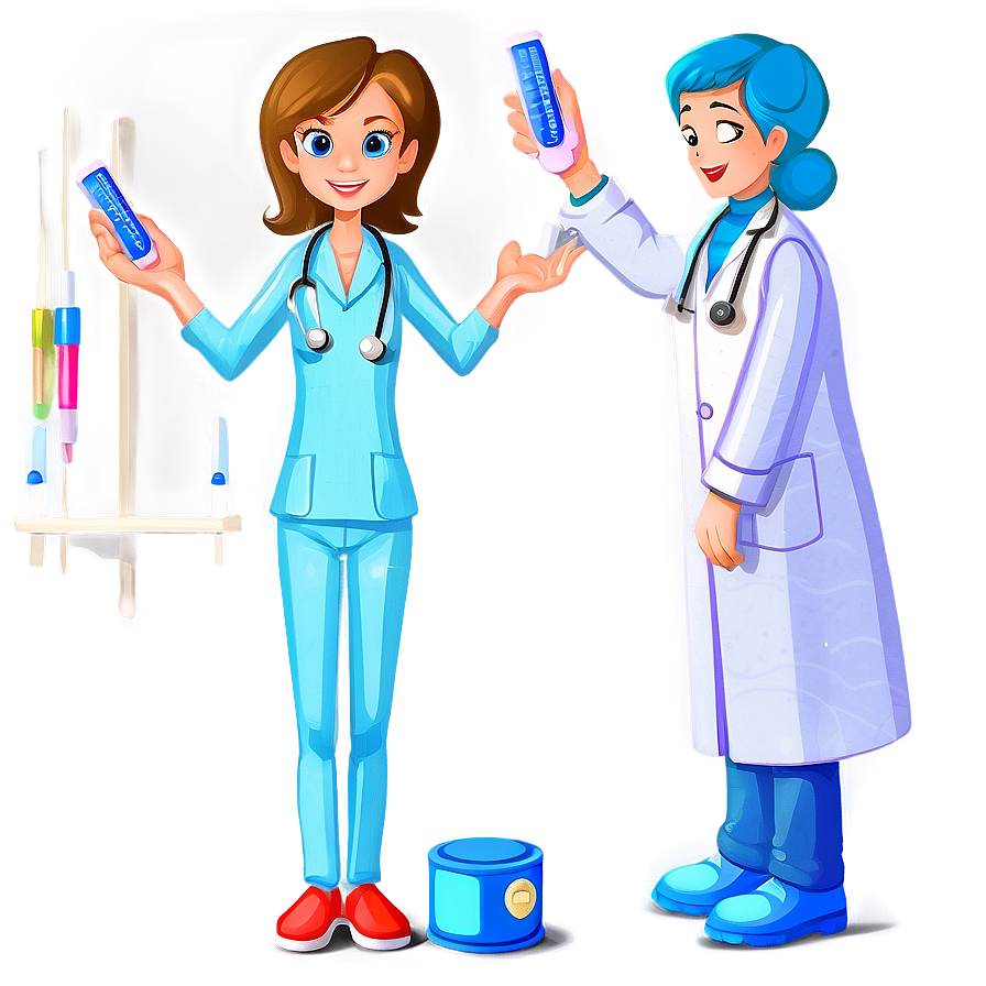 Cartoon Doctor With Thermometer Png 06262024