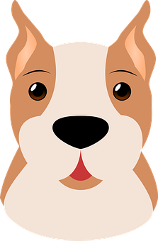 Cartoon Dog Face Graphic