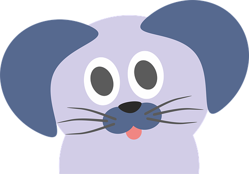 Cartoon Dog Face Illustration