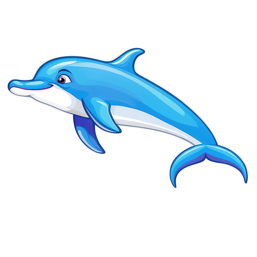 Cartoon Dolphin In Water Png Qtj