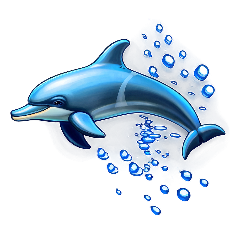 Cartoon Dolphin Splash Png Ljn