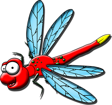 Cartoon Dragonfly Character