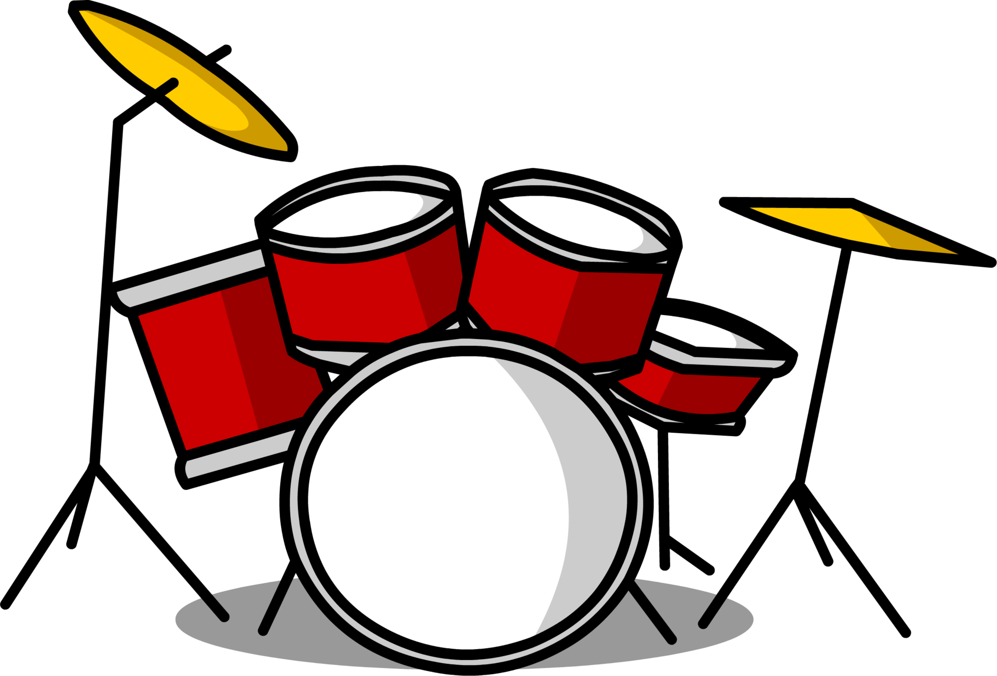 Cartoon Drum Set Illustration