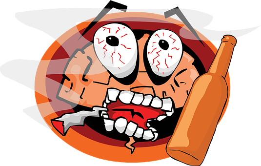 Cartoon Drunk Eyeballs Vector