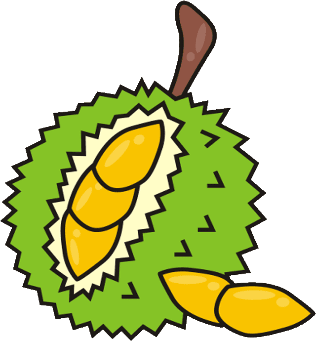 Cartoon Durian Fruit Vector