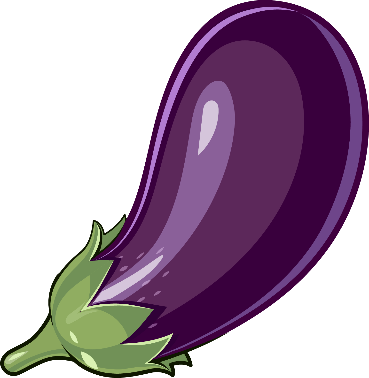 Cartoon Eggplant Illustration