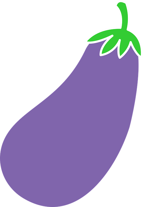 Cartoon Eggplant Vector Illustration