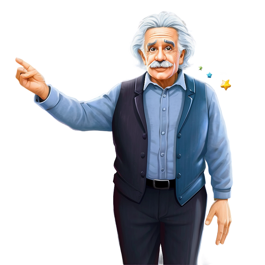 Cartoon Einstein Explaining Png 06242024