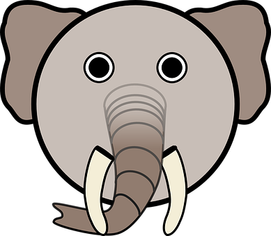 Cartoon_ Elephant_ Face_ Vector