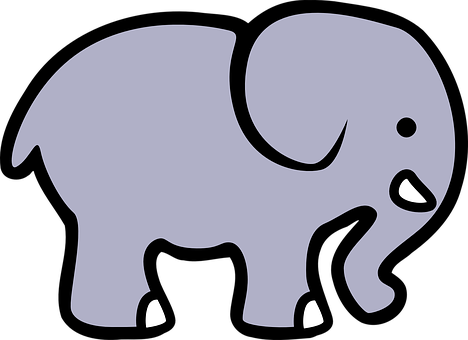 Cartoon Elephant Silhouette