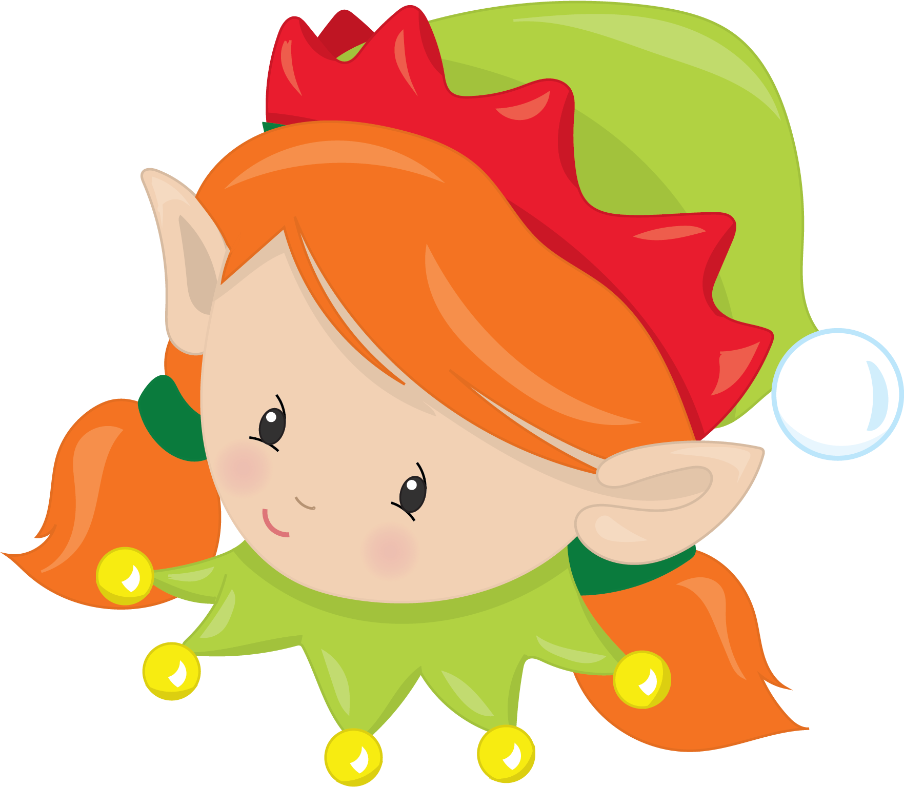 Cartoon Elf On The Shelf Graphic