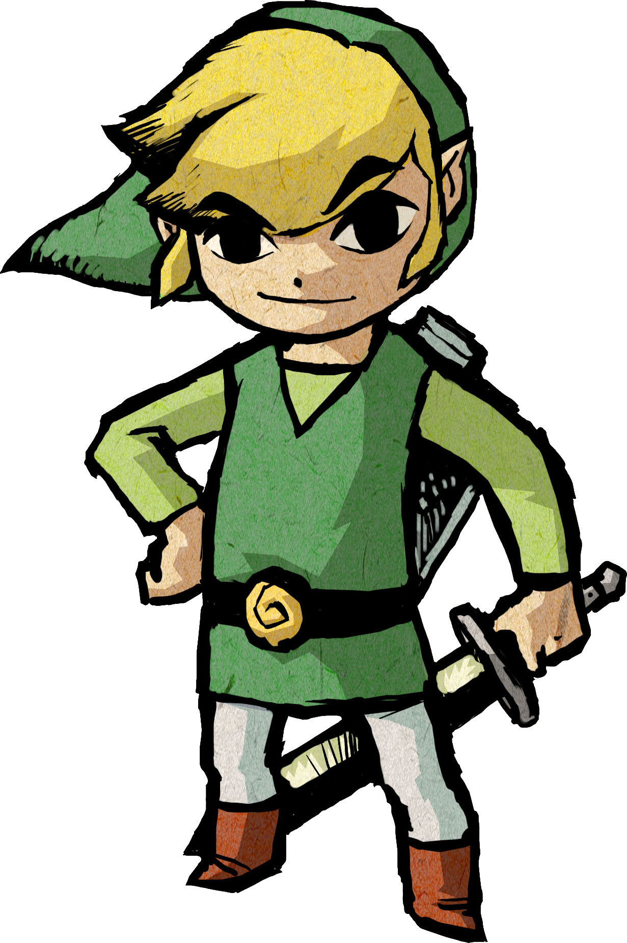 Cartoon Elf Warrior Stance