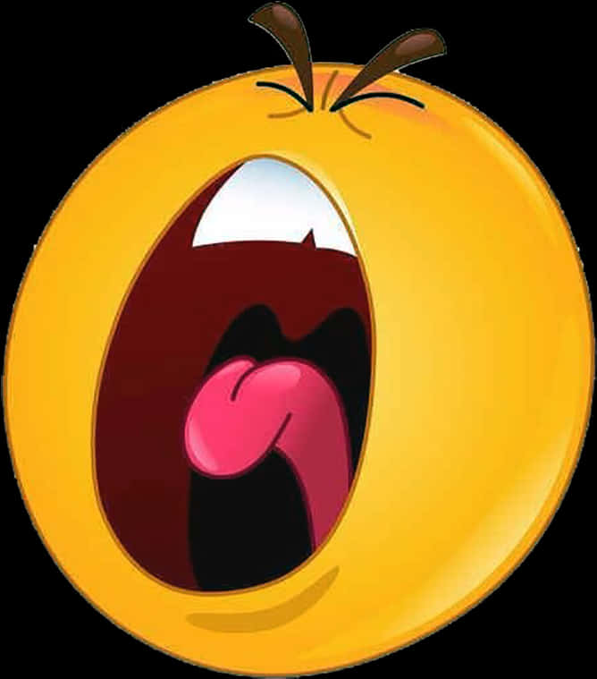 Cartoon Emoji Screaming Expression