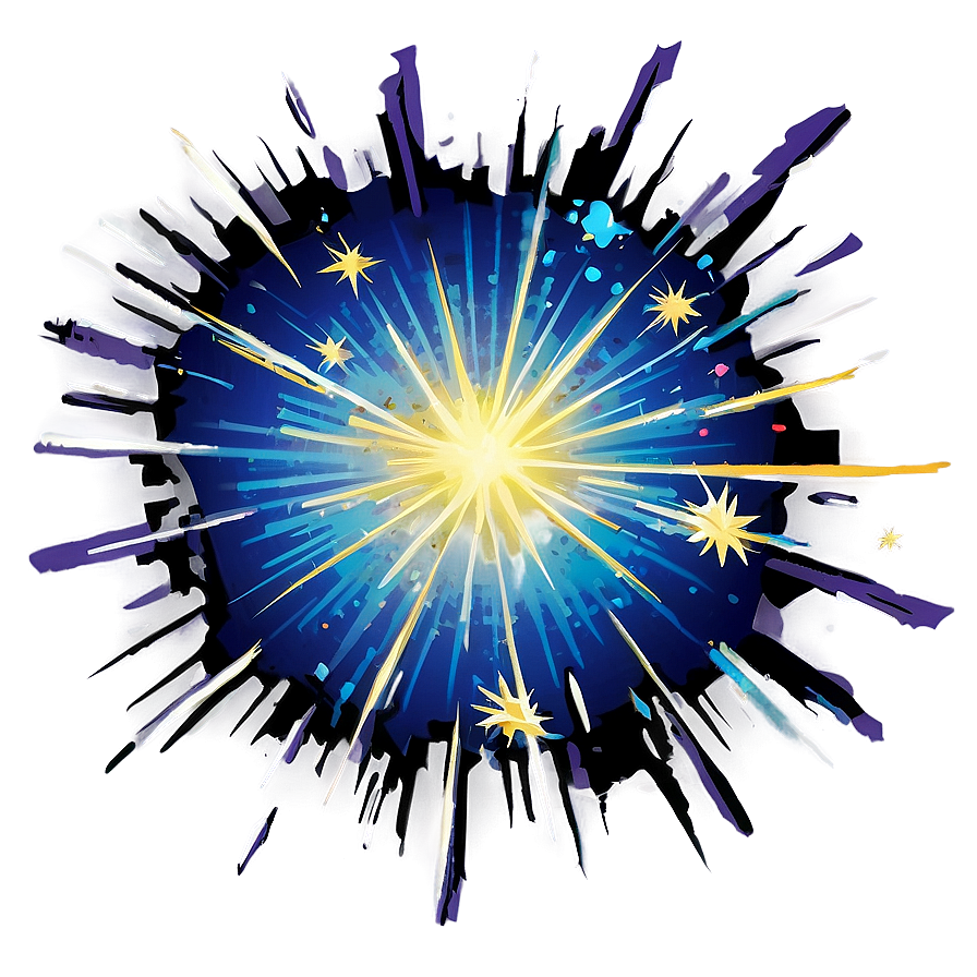 Cartoon Explosion With Sparks Png Yhr44