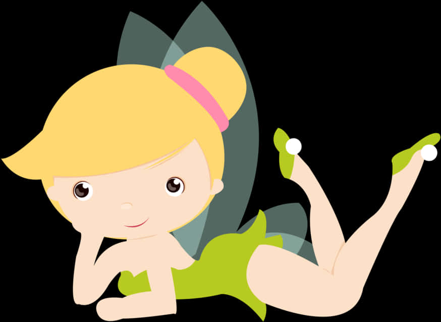 Cartoon Fairy Tinkerbell Illustration