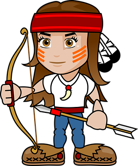 Cartoon Female Archer