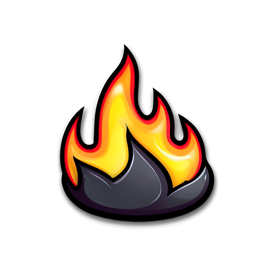 Cartoon Fire Icon Png Avn19