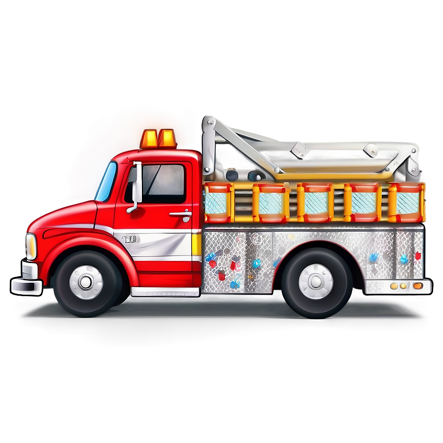 Cartoon Fire Truck Png Rqn