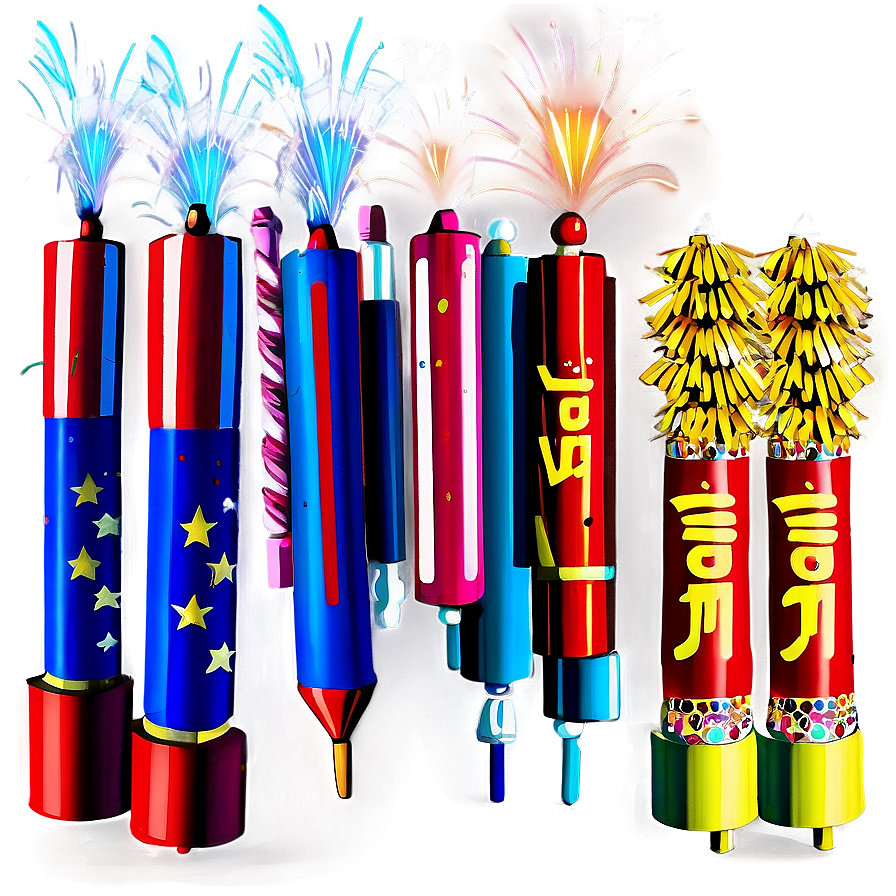 Cartoon Firecrackers Display Png Wtd97