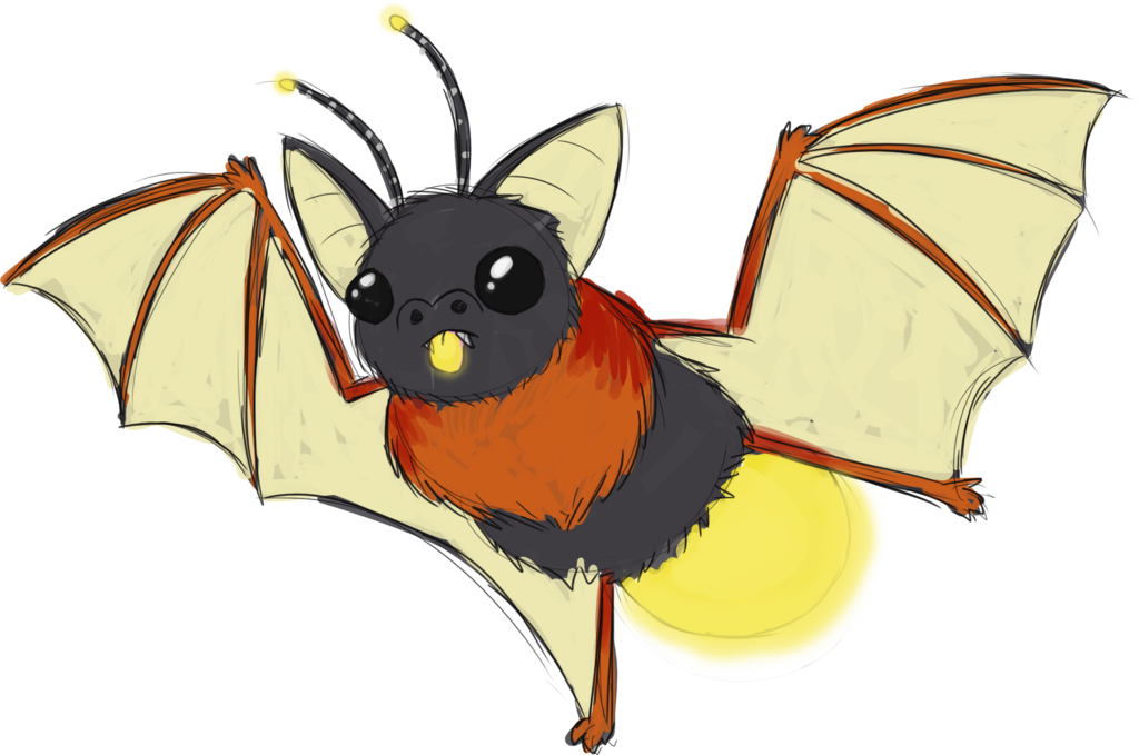 Cartoon Firefly Bat Hybrid