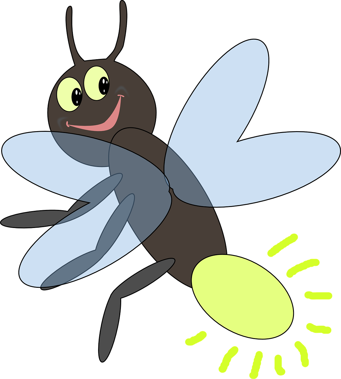 Cartoon Firefly Glowing Tail Illustration