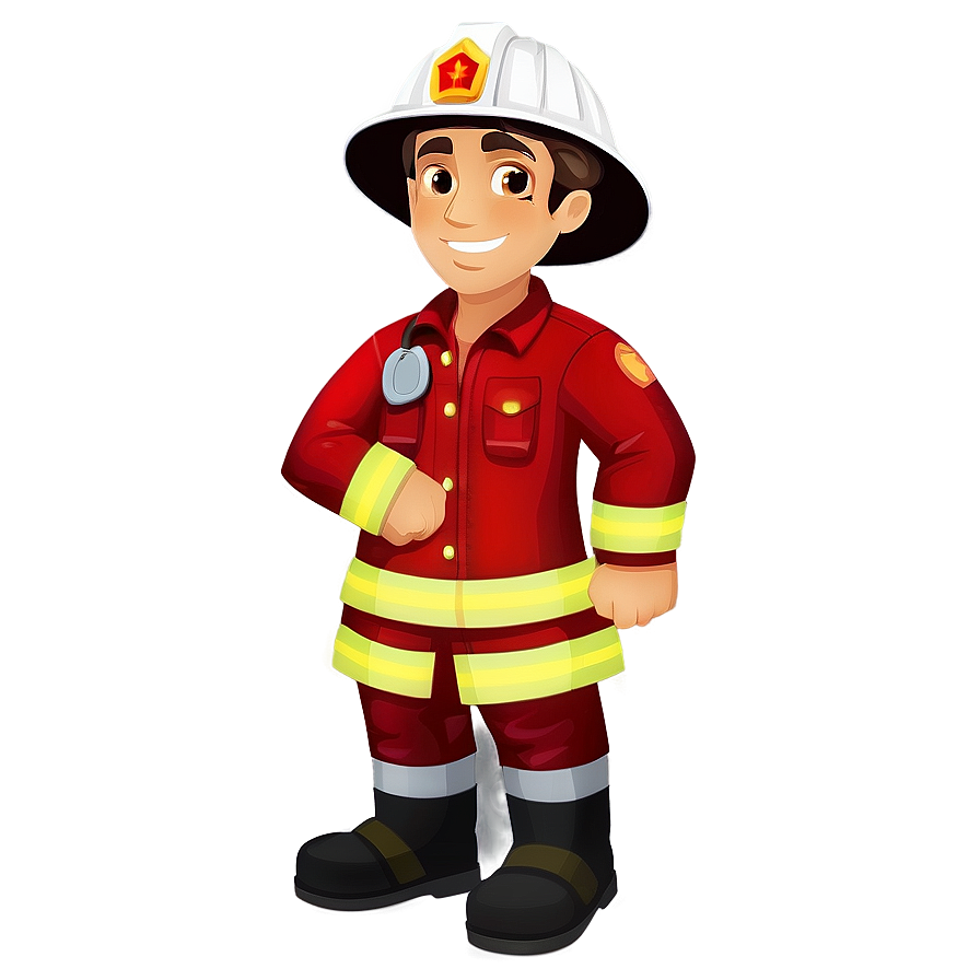 Cartoon Fireman Png 06252024