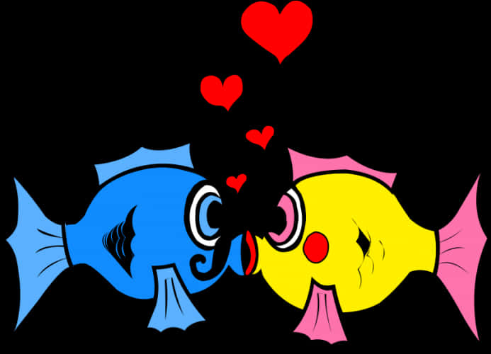 Cartoon Fish Kissing