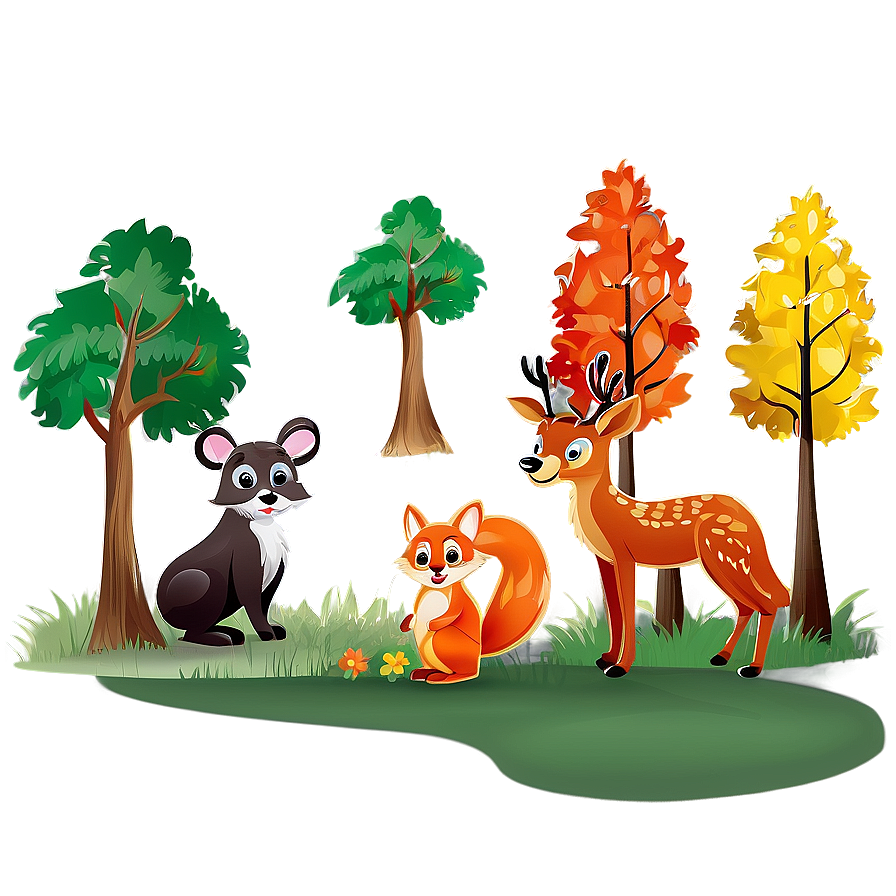 Cartoon Forest Animals Clipart Png 21