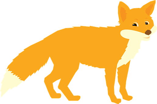 Cartoon Fox Standing Profile