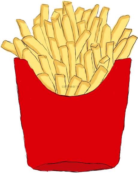 Cartoon French Fries Illustration