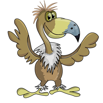 Cartoon Friendly Bird Character