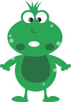 Cartoon Frog Standing Vector