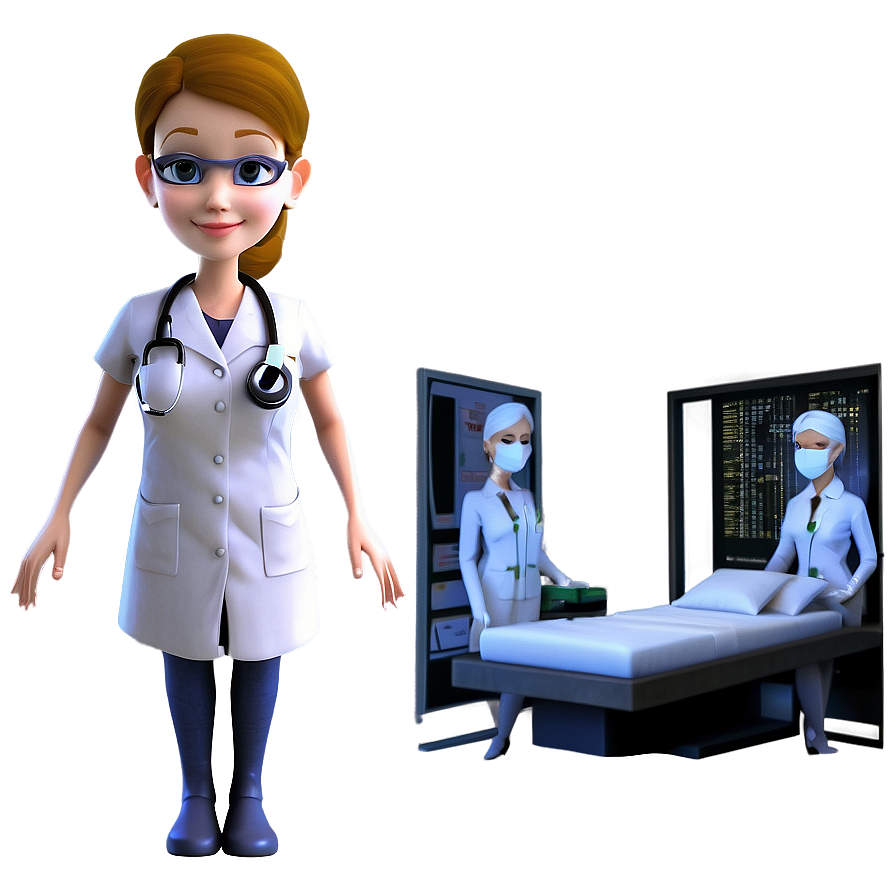 Cartoon Future Nurse Character Png 5