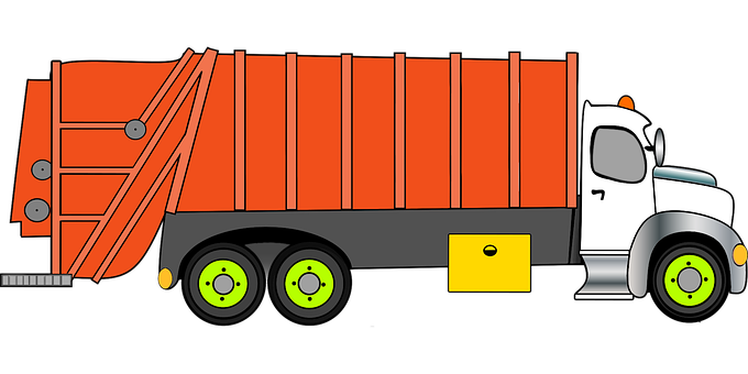 Cartoon Garbage Truck Illustration