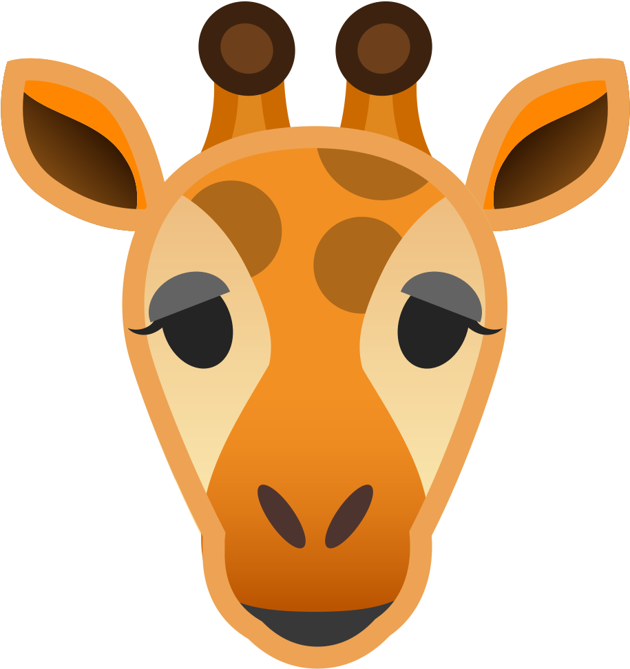 Cartoon Giraffe Face Graphic